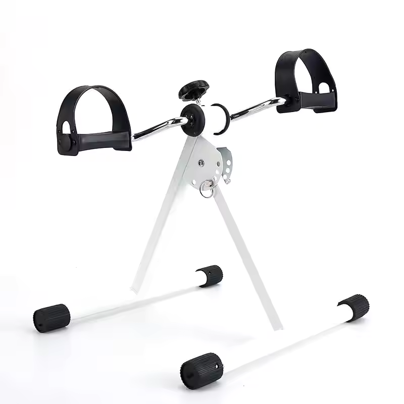 Folding Pedal Exerciser, Mini Exercise Bike Under Desk Bike Foot Pedal Exerciser, Foot Hand Cycle Portable Peddler Machine Bicycle Exerciser Arm Leg Exerciser While Sitting