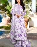 Aneela’s Luxury 9mm Sequins Embroidered Lawn 3 Piece Unstitched Dress With 4-Side Embroidered Chiffon Dupatta