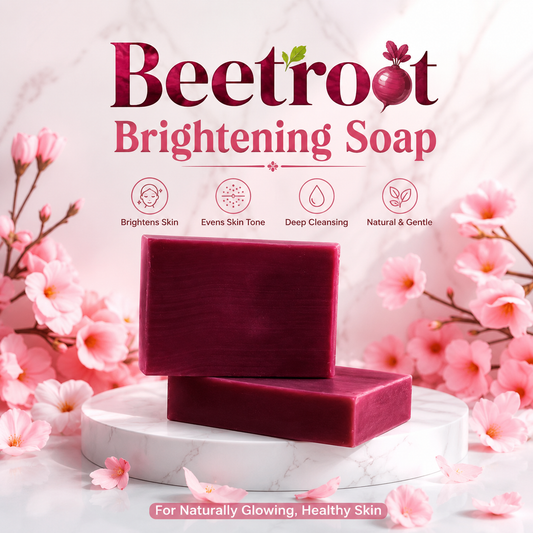 Instant Glow Beetroot Brightening Soap | Natural Skin Brightening & Rosy Glow | Deep Nourishing Daily Face & Body Soap
