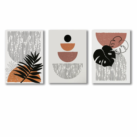 Set of 3 Premium Wall Art Photo Tiles – Modern Home Decor Sets  8x11