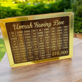 Umrah Saving Box | 210000 Umrah Saving Gift Wooden Box | Wooden Umrah Saving Box (Unassembled)