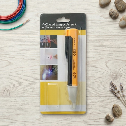 Non-Contact AC Voltage Alert Detector – Professional 90V-1000V Electric Circuit Tester Pen With LED Light And Sound Buzzer
