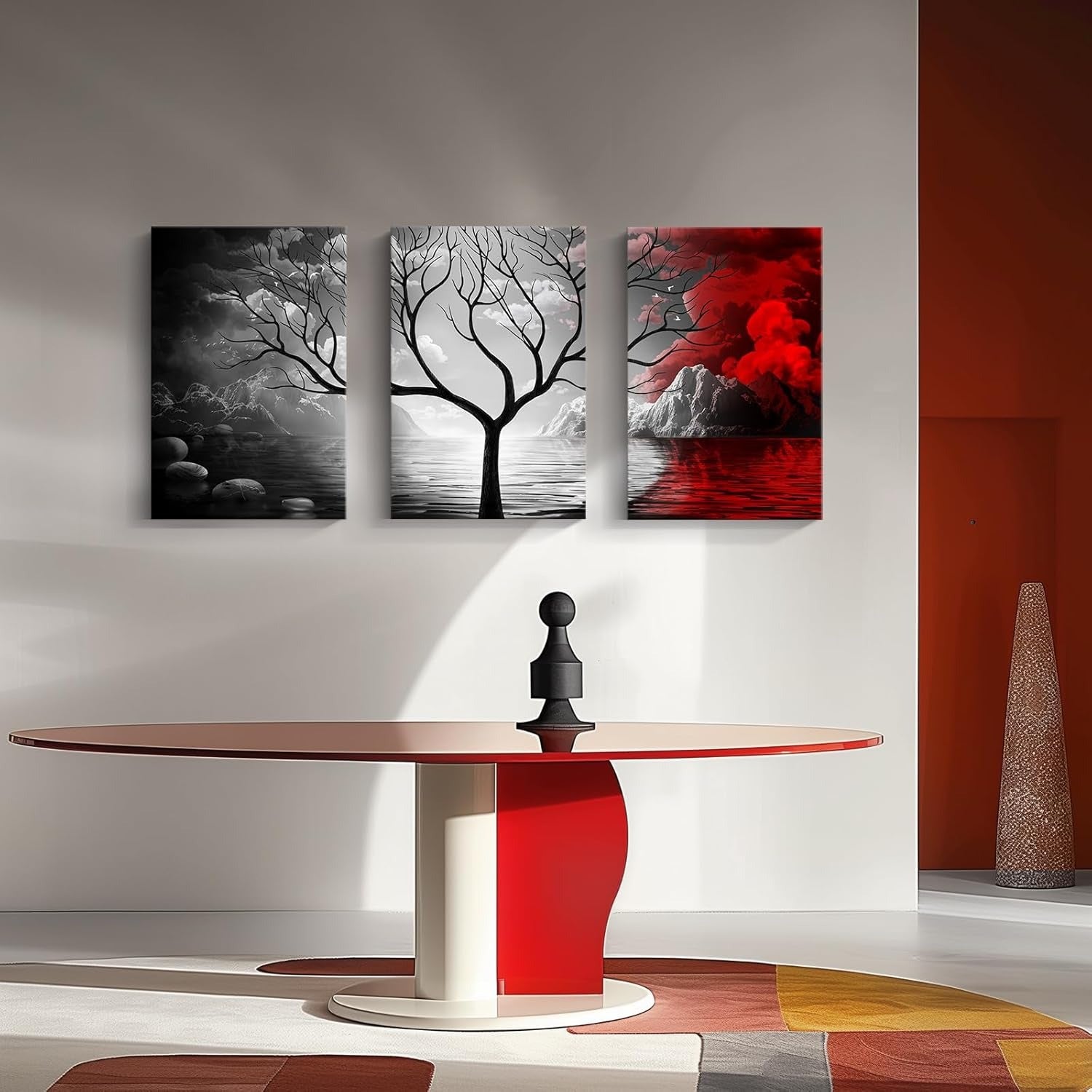 Set Of 3 Premium Wall Art Photo Tiles – Modern Home Decor Sets 8x11
