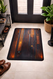 Super Absorbent Non Slip Bathroom Floor Mat Elegant Wooden Design Premium Quality 23 × 15 Inch