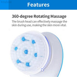 Electric Shower Brush 5-In-1 Spin Spa – Cell Operated Full Body Cleansing & Exfoliating Brush