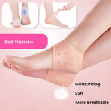 Silicone Gel Heel Pad Socks | Pain Relief & Anti‑Crack | 1 Pair Heel Guards & Protectors For Men & Women