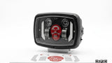 Premium Skull Headlamp For Honda CD70 & CG125 – Aggressive Red Skull DRL With Dual LED Projectors