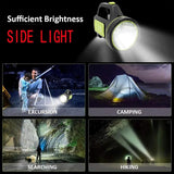 LED Searchlights Handheld Lantern 13000LM 2 Modes USB Rechargeable LED Flashlights High Power Outdoors Camping Hunting Lamp Portable Spotlight