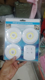 Pack Of 3 LED Remote Control Lights – Tap Lights With Self Adhesive For Cabinet, Wardrobe & Kitchen