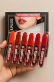 Romantic Empire Matte Lipgloss Set Of 6 – High Pigment, Long-Lasting Liquid Lip Gloss | Shades Of Red Collection