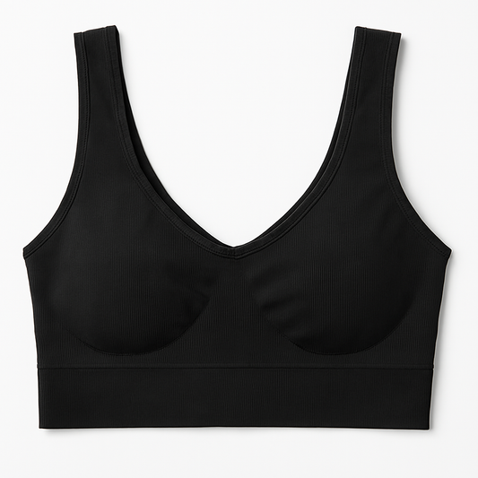 Ladies Air Bra – Soft Jersey Fabric, Plain Non-Padded Design, Comfortable & Lightweight Everyday Wear Lingerie In Black Color (Stretchable Size)