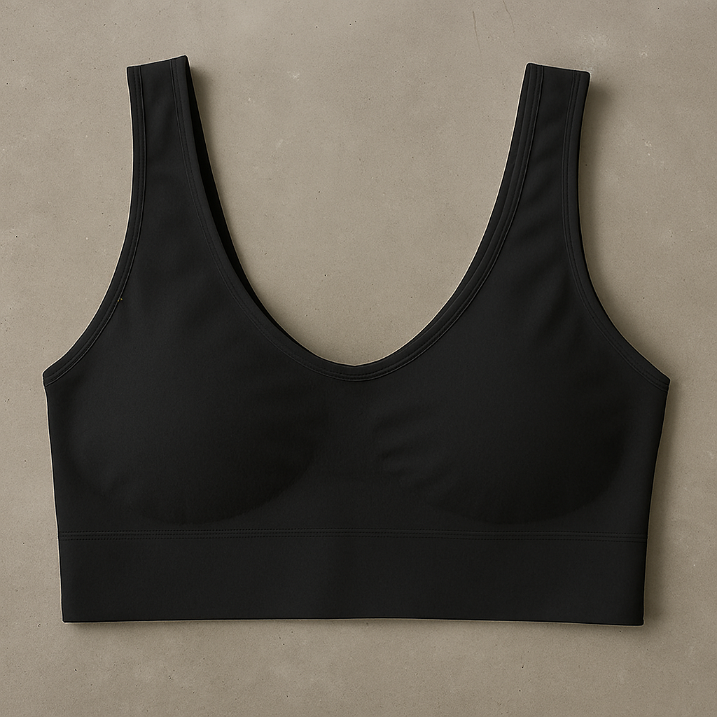 Ladies Air Bra – Soft Jersey Fabric, Plain Non-Padded Design, Comfortable & Lightweight Everyday Wear Lingerie In Black Color (Stretchable Size)