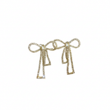 PQT-985 Touch Of Glamour To Your Look With These Bow Shape Zircon Korean Earrings – Color Golden