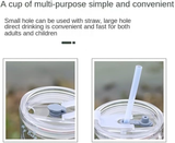 Unicorn Shape 350 ML Glass Mug With Straw And Lid Creative Cartoon Children's Glass Milk Cup Juice Glass Drink Ware Water Bottle 1 Pcs (Unicorn Shape )