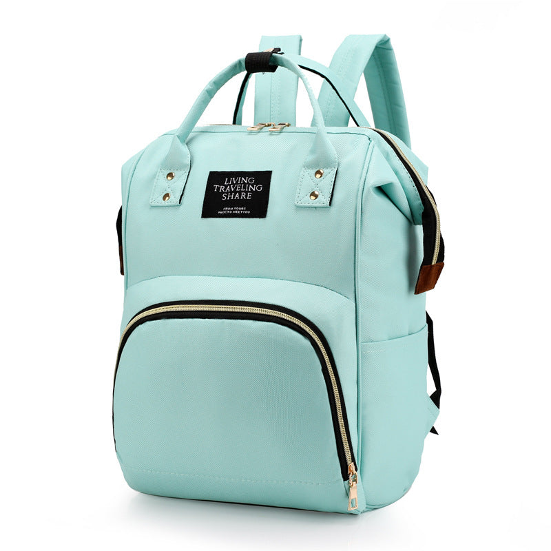 Large Capacity Mummy Bag Multi-Function Women Backpack Nursing Bag For Baby Care Unisex Travail Backpack (Random Color)