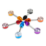 PACK OF TWO Emoji Screw Looking Glass For Bike / Motorcycle Screw Emojo Doll Slime Toys- Multicolor (Random Colors )