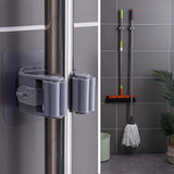1 Pc Mop And Broom Self Adhesive Holder Wall Mount Magic Hanger Organizer Cleaning Tools Storage Mop Rack (Random Color)