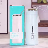 Nice Glass Bottle Water Mini Flask Bottle With Vaccum Flask And Loop Temperature Resistant, 400ml (Random Colors)