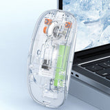 RGB Wireless Transparent Mouse Dual-Mode Rechargeable Mouse With LED Lights