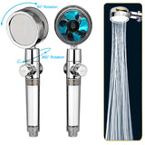 Pressurized Shower Head Turbine Shower Accessories One Piece Water Stop(Random Color)