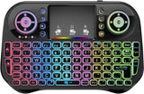I10 Mini Wireless + Bluetooth 7 Color Backlit Light 2.4Ghz Air Mouse With Touchpad