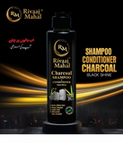 Rivaaj Mahal Charcoal Shampoo + Conditioner [200ml] | Black Shine