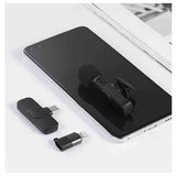 K9 Dual Microphone Mic Plug & Play USB Type C & IOS Wireless Lavalier Microphone Auto Sync Noise Reduction NO APP Or Bluetooth Needed- Dual Mic