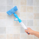 3 in 1 Fiber Wiper Sprayer  Wash, Wipe and Soak | Window Squeegee Kit, Cleaning Tool with Detachable Microfiber Cloth Rubber Scraper & Sprayer, Portable Window Cleaner Combo for Car, (Random color)