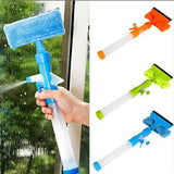 3 in 1 Fiber Wiper Sprayer  Wash, Wipe and Soak | Window Squeegee Kit, Cleaning Tool with Detachable Microfiber Cloth Rubber Scraper & Sprayer, Portable Window Cleaner Combo for Car, (Random color)