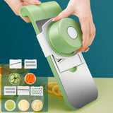 5 In 1 Vegetable Cutter Stainless Steel Multifunctional Grater For Vegetables Slicers Shredders Peeler (Random Color)