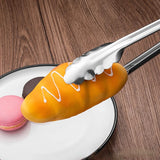 Stainless Steel BBQ Tongs (Chimta) | Kitchen Food Stainless Steel Tongs Tool Heat Bread Salad BBQ Baking Serving Utensil Bead Clip Clamp Meat BBQ Tools Buffet