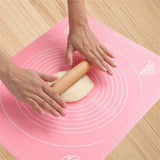 Silicone Baking Roti Mat With Measurements Heat Resistant | Non Stick Flour Rolling Mat | Baking Kneading Dough Pad Big Size (Random Color)