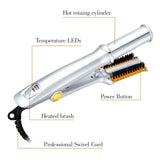 PROFESSIONAL HAIR STRAIGHTENING IRON CURLING IRON STRAIGHTENER CURLER STYLER 3 IN 1 MULTI HAIR STYLING TOOL FLAT IRON WITH BRUSH