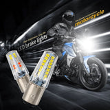 Pack Of 2 – Headlight & Backlight Bulb | Yellow/White Beam + Red/Blue Flasher | Universal For All Bikes