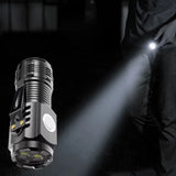 Mini Flashlight Flash Super Power Waterproof Camping Light / Pocket Flashlight With Clip USB Rechargeable Powerful Flashlight