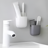 1 Pcs U Shape Wall Mounted Mobile And Remote Holder | Wall Mounted Storage Case For Remote, Toothbrush, Mobile Phone Plug Holder | Multifunctional Storage Holder (Random Color)