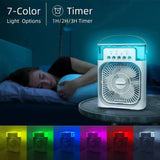 Mist fan | Portable Cooling Fan - 11inch | USB Electric Fan with LED Night Light, Fine Mist Water, and Humidifier Function | Led Night Light Water Mist  (Random Color)