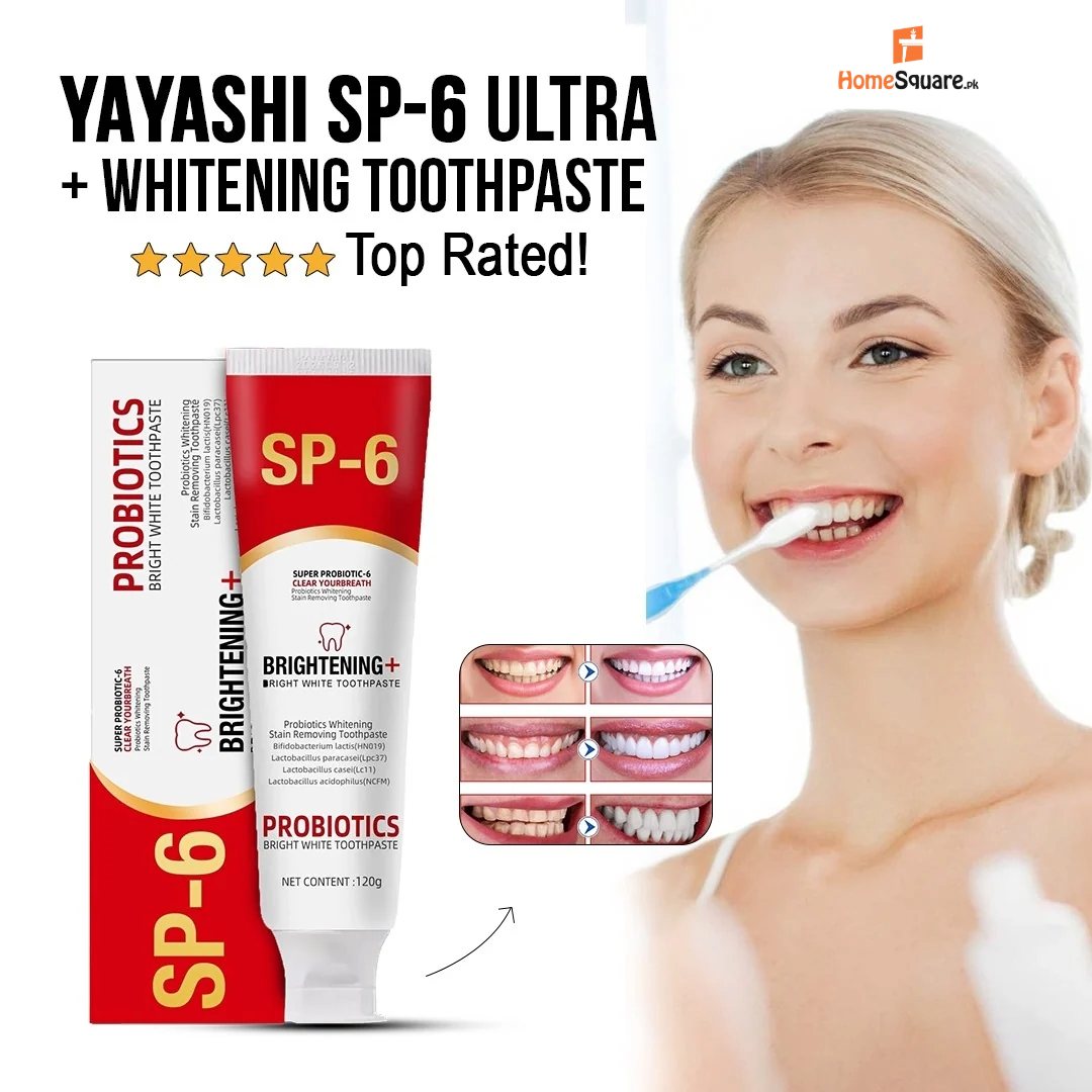 Yayashi SP6 Whitening Toothpaste 120g– Removes Stains from Coffee, Tea & Smoking