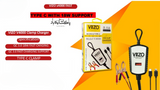 V4000 Dual Cable Clip Charger | Best Quality Type C Charger - 18W Charger - Vizo Charger | DC Clip Charger With Micro & Type-C Cable - 3.5 A
