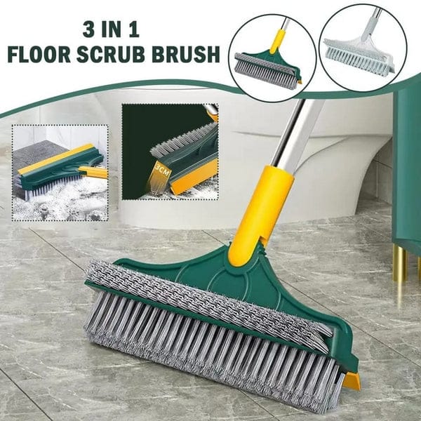 3 In 1 Floor Scrub Brush With Long Handle / Household Cleaning Brush (Random Color)