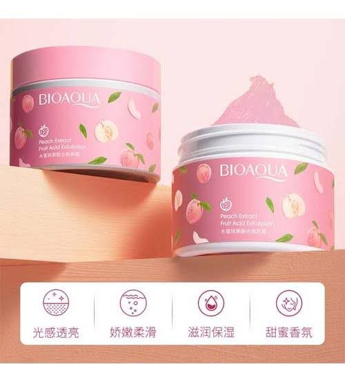 Bioaqua Peach Extract Exfoliating Face Gel Cream – Fruit Acid Gentle Peeling Gel, 140g