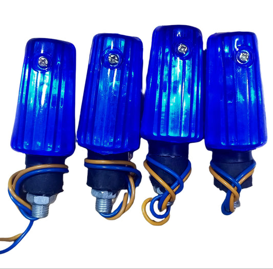 Fancy Indicator For Bike Mini Size Flexible Unbreakable Blue Color 4 Pcs