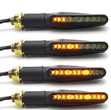 Pack Of 1 Pair(2pcs) - Audi Flow Style Led Motorcycle Turn Signals Indicator Amber Light