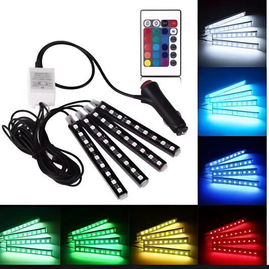 Interior Light Remote Control 36 Led RGB LIGHT Strip Without Button For Bike/Car/Jeeb And All Vehicles (With Remote)
