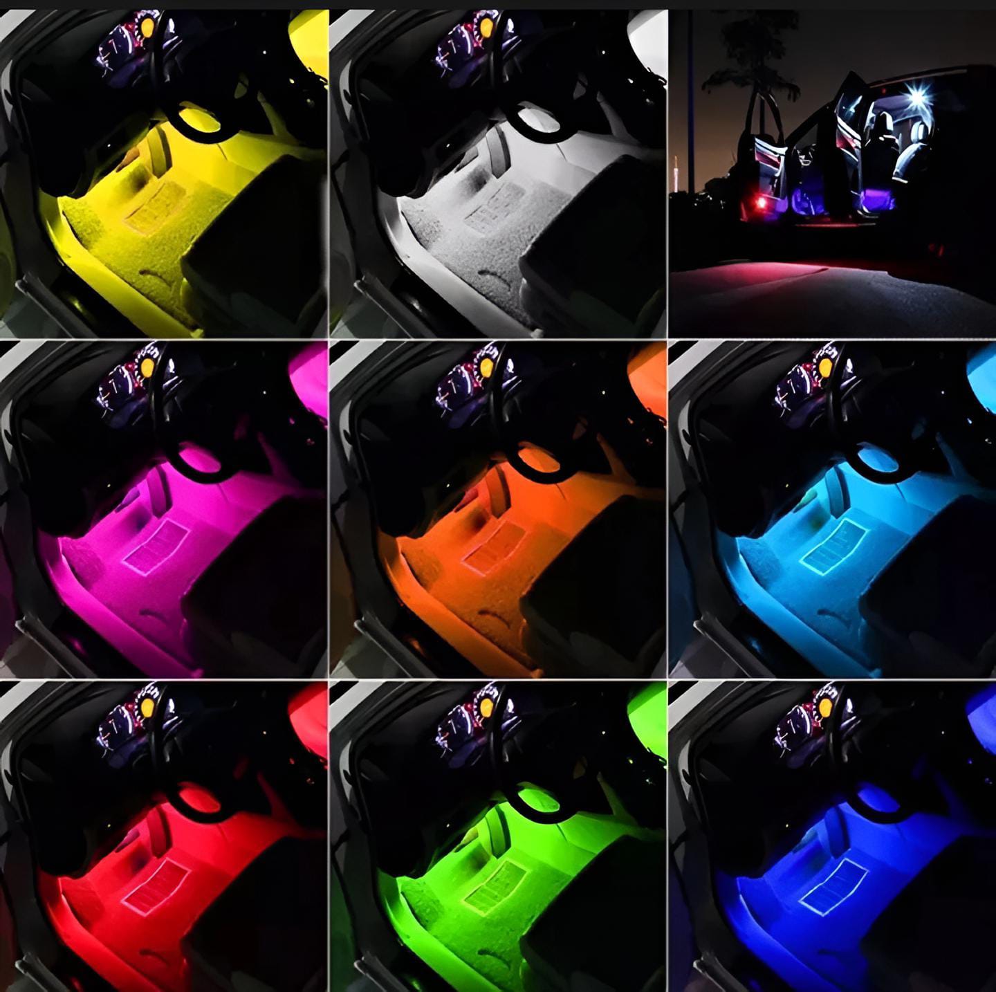Interior Light Remote Control 36 Led RGB LIGHT Strip Without Button For Bike/Car/Jeeb And All Vehicles (With Remote)