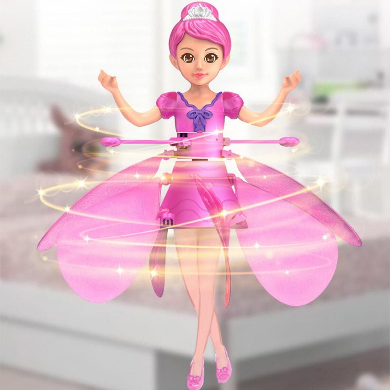 Magical Flying Fairy Doll,Hand Sensor Control / Sky Dancers Flying Toy (Random Color)