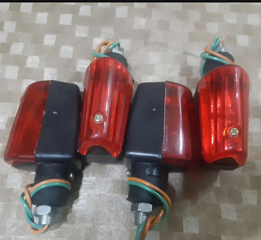 Fancy Indicator For Bike Mini Size Flexible Unbreakable Red Color 4 Pcs