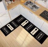 Antislip Mats Pack Of 2pcs (Random Design)Size:40*120&40*60cm