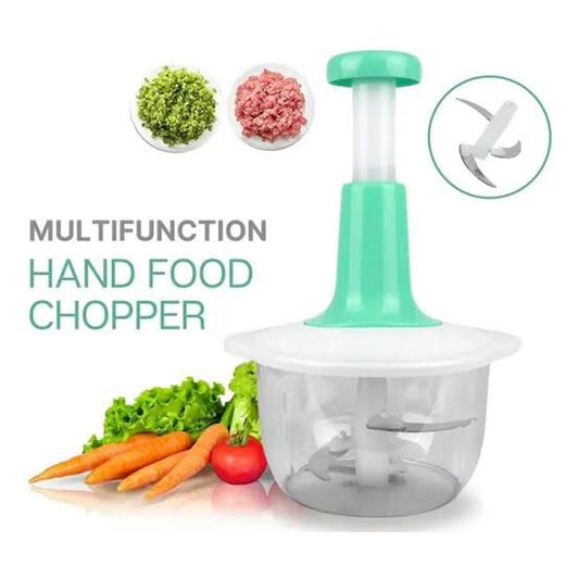 Manual Hand Push Chopper | Multi-Functional Vegetable Meat Grinder, Grater, Chopper -2 Liter (Random Color)