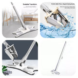 X Mop Manual Extrusion Hand-Free Flat Squeeze Mop X-Type Microfiber Squeezing Twist Mop Household Cleaning Tool